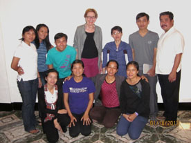 Sharon Berlin and students